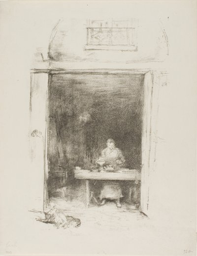 De smid, Passage du Dragon door James Abbott McNeill Whistler