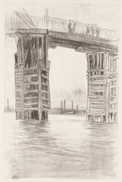 De lange brug door James McNeill Whistler