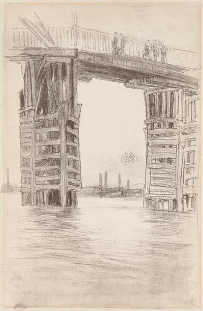De lange brug door James McNeill Whistler