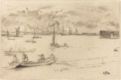 De Theems Richting Erith door James Abbott McNeill Whistler