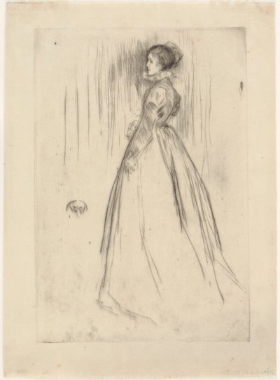 De Fluwelen Jurk (Mevrouw Leyland) door James Abbott McNeill Whistler