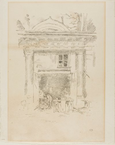 De smeden, Impasse des Carmélites door James McNeill Whistler