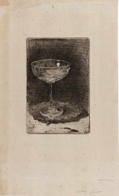 Het Wijnglas door James Abbott McNeill Whistler
