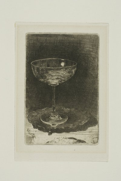 Het wijnglas door James Abbott McNeill Whistler