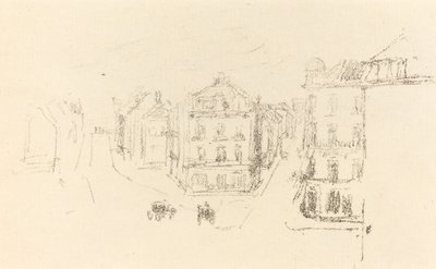 Proefschets: Grand Rue, Dieppe door James Abbott McNeill Whistler