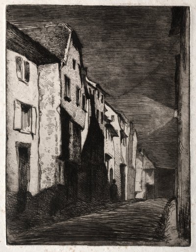 Twaalf etsen uit de natuur:  Straat in Saverne door James McNeill Whistler