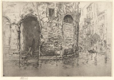 Twee Deuren, uit de Eerste Venetië Set (Venetië, Een Serie van Twaalf Etsen) door James Abbott McNeill Whistler