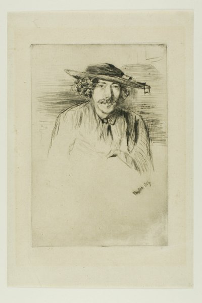 Whistler met een Hoed door James Abbott McNeill Whistler