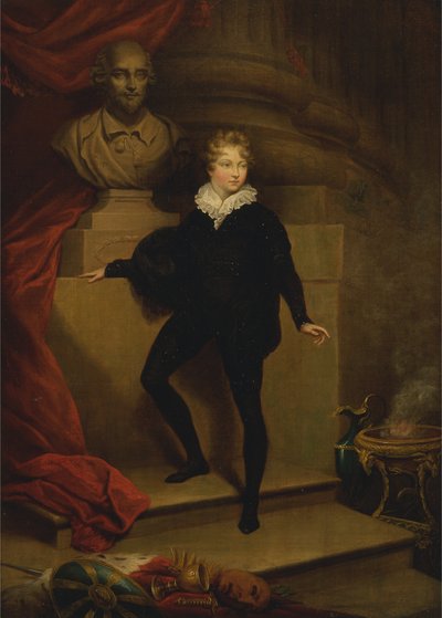 Meester Betty als Hamlet, voor een buste van Shakespeare door James Northcote