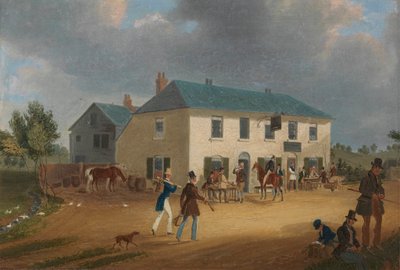 Buiten de Pike en Anchor Inn in Ponders End, Middlesex door James Pollard