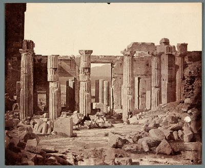 "Interieur van de Propylaeën" [Athene. Akropolis - Propylaeën] door James Robertson