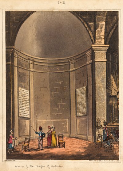 Interieur van de kapel van Waterloo door James Rouse