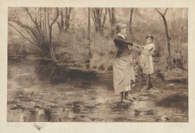 Zonder titel (Oversteken van een beek in het bos) door James S. King