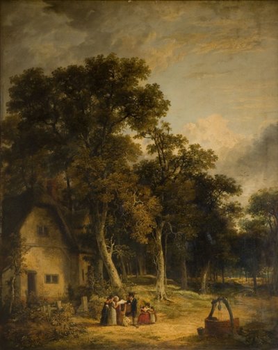 Huisje in een bos door James Stark