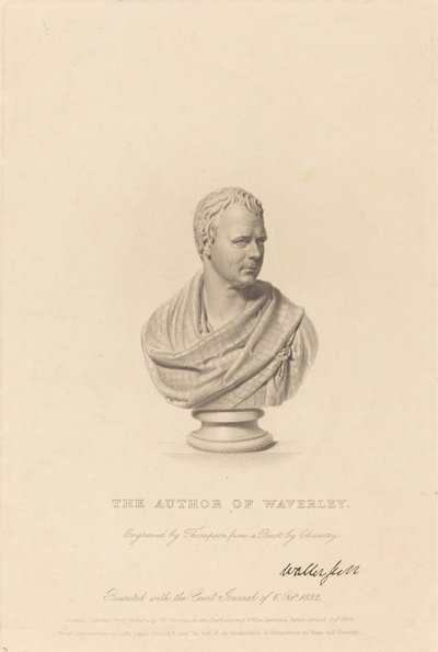 Buste van Sir Walter Scott door James Thomson after Sir Francis Legatt Chantrey