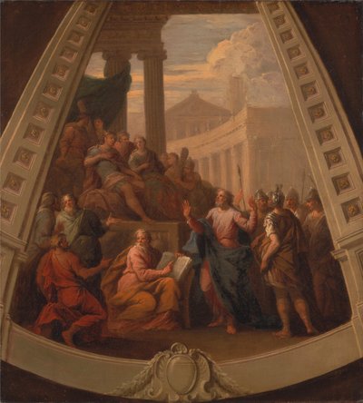 Paulus voor Agrippa door James Thornhill