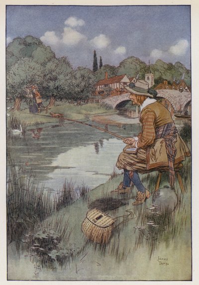 Illustratie voor The Compleat Angler door Izaak Walton door James Thorpe