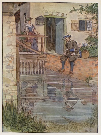 Illustratie voor The Compleat Angler door Izaak Walton door James Thorpe