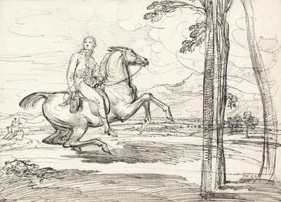 Een Ruiter in een Landschap, waarschijnlijk een studie voor 