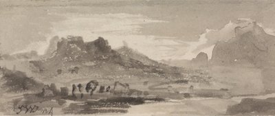 Bergachtig landschap door James Ward