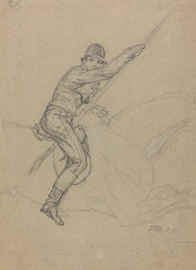 Sir Charles Blunt jaagt op het zwijn en ontsnapt aan de tijger: een studie voor een van de vier schilderijen van Ward uit 1815 door James Ward