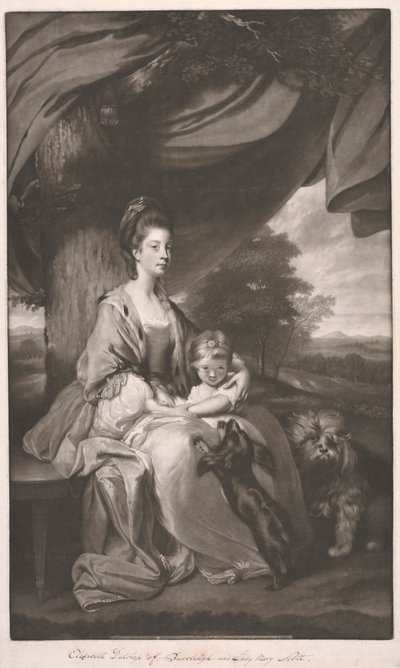 Hertogin van Buccleuch met haar dochter, Lady Mary Scott door James Watson