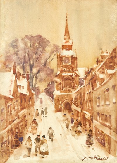Winterstraat scène door James Watterston Herald