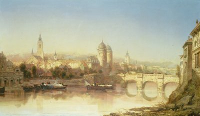 Een Zicht op Heidelberg, 1873 door James Webb