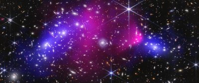 Bullet-cluster (afbeelding van Webb en Chandra) door James Webb Space Telescope (NASA)