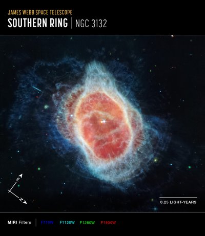 Zuidelijke Ringnevel door James Webb Space Telescope (NASA)