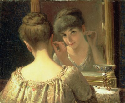 De Kokette, ca. 1885 door James Wells Champney