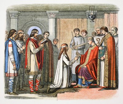 Doop van Koning Guthrum, 878 1864 door James William Edmund Doyle