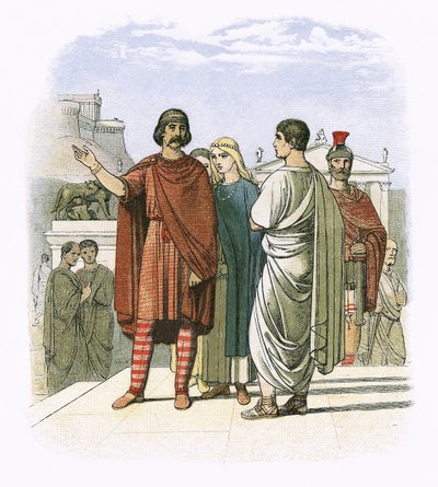 Caractacus in Rome in AD 52 door James William Edmund Doyle