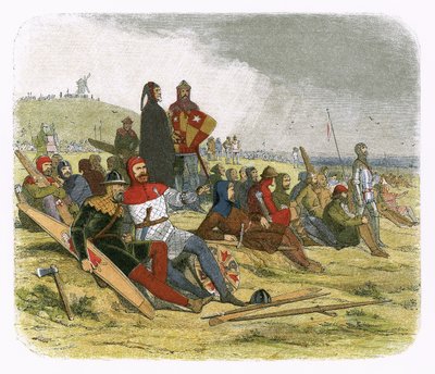 De Engelsen wachten op de Fransen bij Crecy door James William Edmund Doyle