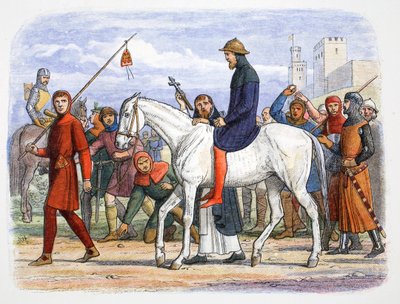 Thomas, Graaf van Lancaster, wordt naar de executie geleid, Pontefract, Yorkshire, 1322, 1864 door James William Edmund Doyle