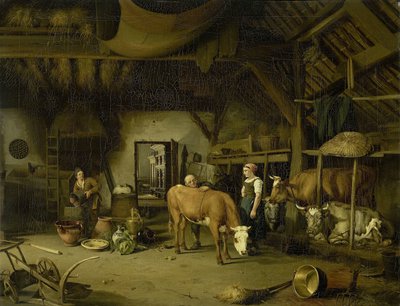 Boereninterieur door James de Rijk