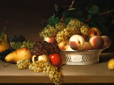 Fruit in een Chinese Mand, 1822 door James the Elder Peale