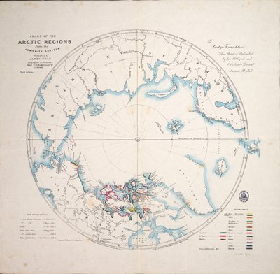 Kaart van de Arctische regio