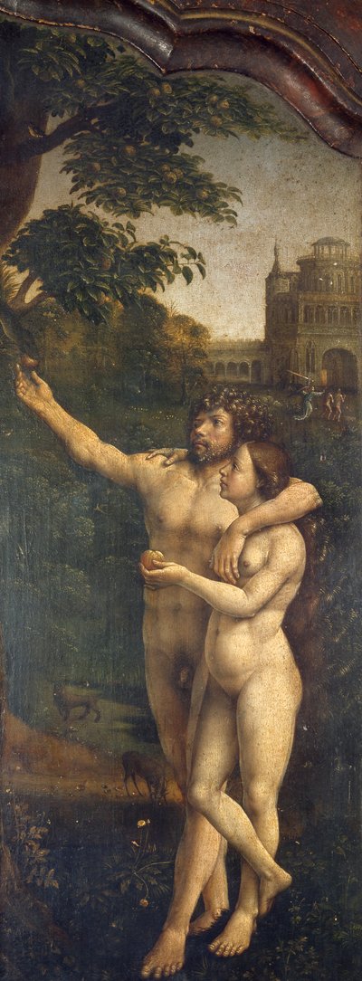 Adam en Eva, achterpaneel van Malvern-drieluik door Jan (c.1472 c.1533) Gossaert