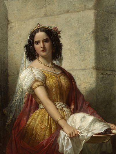 Salome met het hoofd van Johannes de Doper door Jan Adam Janszoon Kruseman