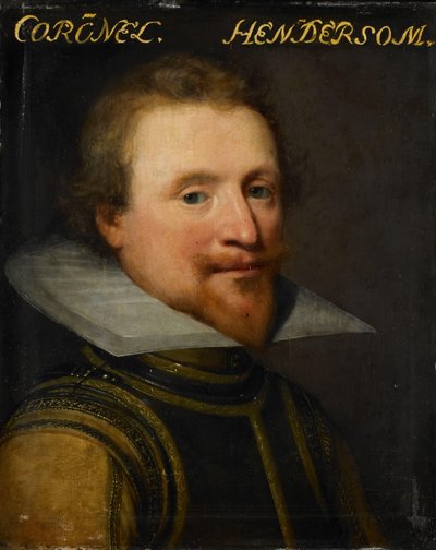 Portret van Sir Robert Henderson van Tunnegask, kolonel van de Schotse Garde door Jan Antonisz van Ravesteyn (workshop of)
