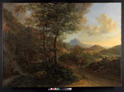 Italiaans landschap, met Monte Socrate door Jan Dirksz Both