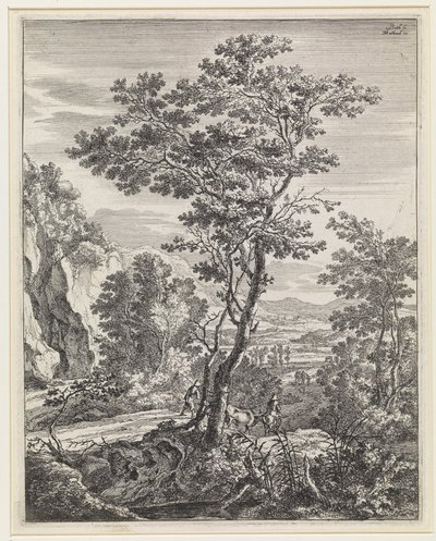 Landschap met een grote boom door Jan Both