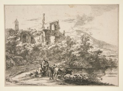 De Twee Koeien bij de Rivier, Tivoli door Jan Both