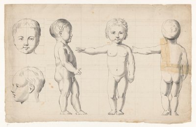 Naaktstudies van een jongetje door Jan Brandes