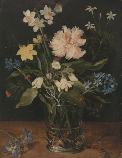 Stilleven met bloemen in een glas door Jan Brueghel (I)
