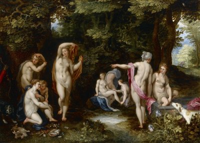 Diana en Actaeon door Jan Brueghel the Elder