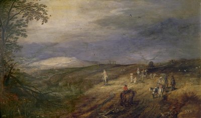Bosweg door Jan Brueghel the Elder