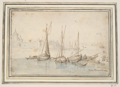 Uitzicht op Ruhrort en Duisburg door Jan Brueghel the Elder