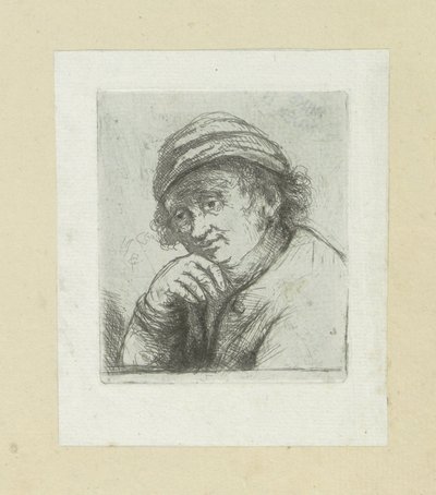 Man met hand onder zijn kin door Jan Chalon